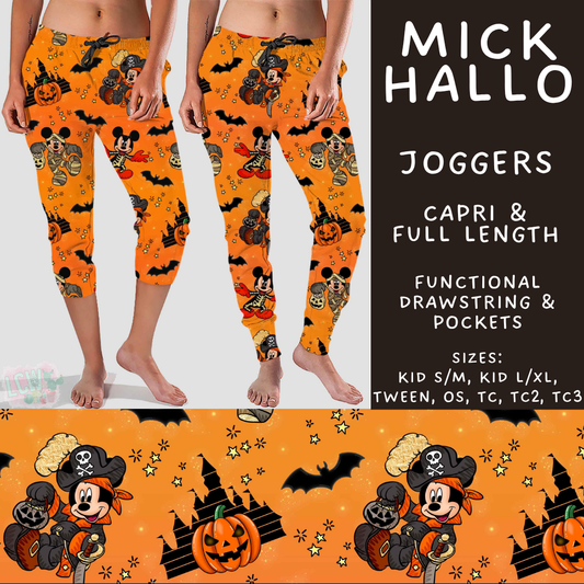 Batch #567 - Magical Character Halloween - Closes 8/10 - ETA early Oct - Mick Hallo Full and Capri Length Joggers
