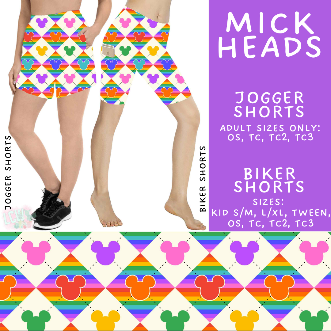Batch #552 - Magical Faves 22 - Closes 7/6 - ETA early Sept - Mick Heads Biker & Jogger Shorts
