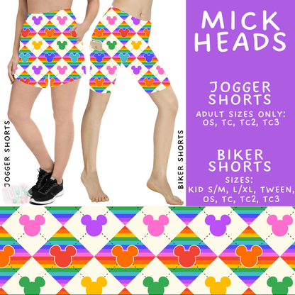 Batch #552 - Magical Faves 22 - Closes 7/6 - ETA early Sept - Mick Heads Biker & Jogger Shorts