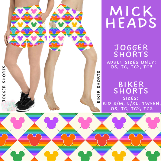 Batch #552 - Magical Faves 22 - Closes 7/6 - ETA early Sept - Mick Heads Biker & Jogger Shorts