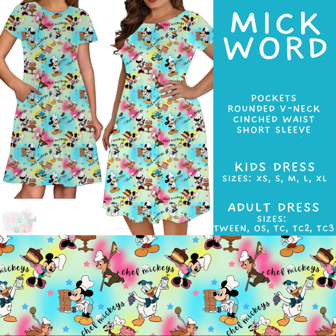 Batch #608 - Magic in Words - Closes 11/4 - ETA early Jan - Mick Word Adult & Kids Dresses