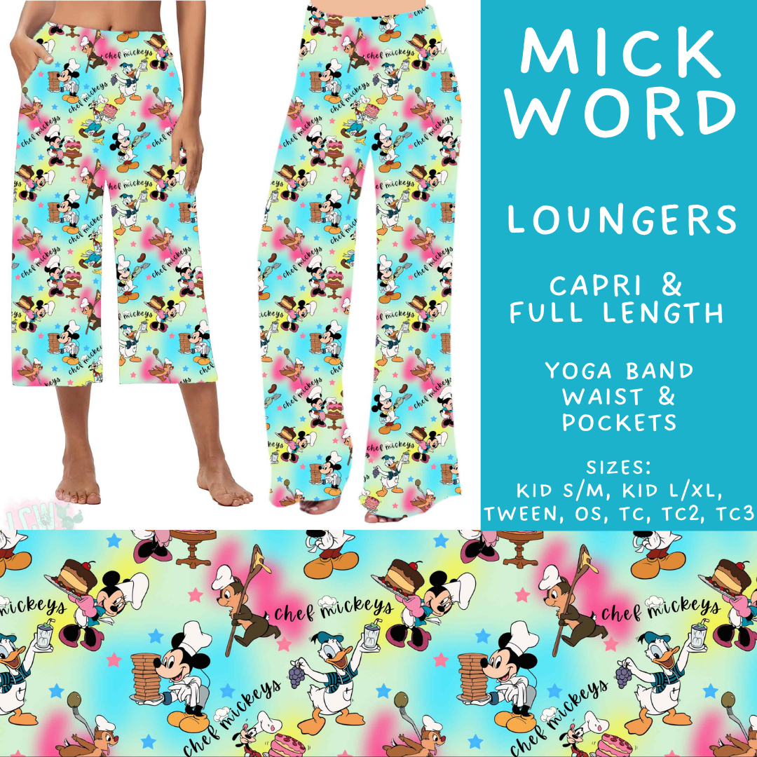 Batch #608 - Magic in Words - Closes 11/4 - ETA early Jan - Mick Word Capri and Full Length Loungers