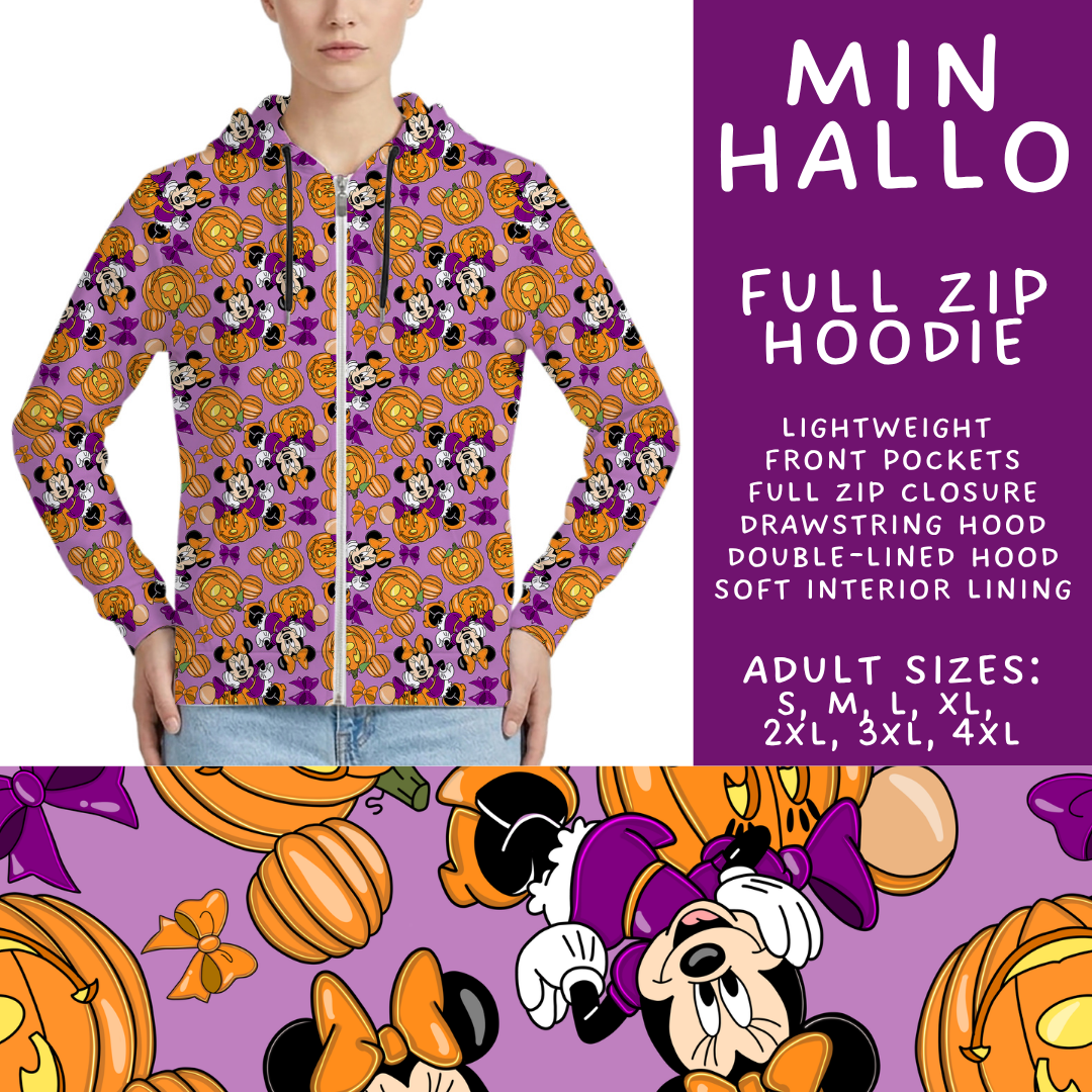 Batch #567 - Magical Character Halloween - Closes 8/10 - ETA early Oct - Min Hallo Full Zip Hoodie