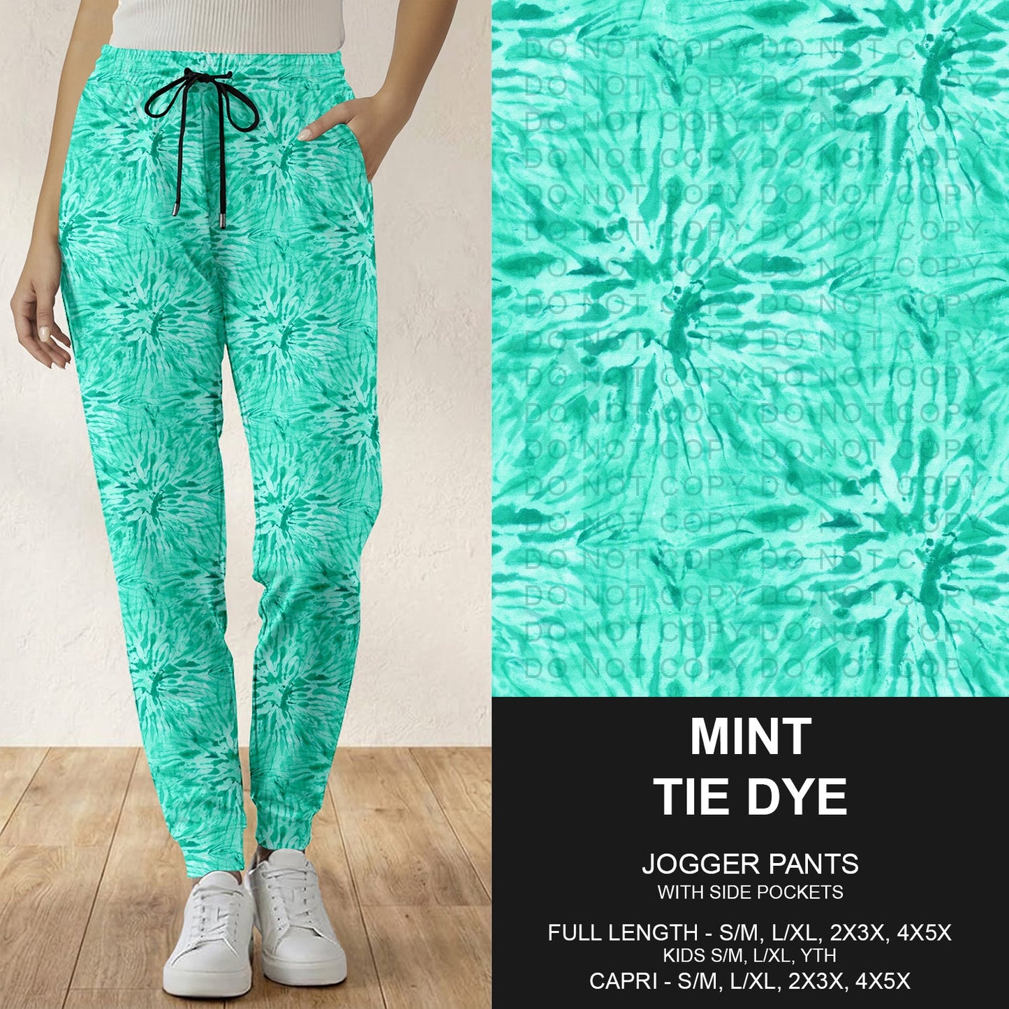 B279 - Preorder Mint Tie Dye Joggers (Closes 3/18. ETA: late May)