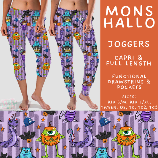 Batch #567 - Magical Character Halloween - Closes 8/10 - ETA early Oct - Mons Hallo Full and Capri Length Joggers