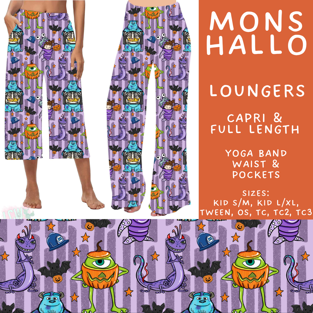 Batch #567 - Magical Character Halloween - Closes 8/10 - ETA early Oct - Mons Hallo Capri and Full Length Loungers