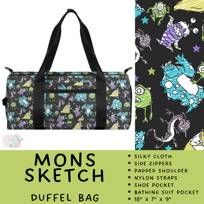 Batch #609 - Travel Collection 2 - Closes 11/6 - ETA early Jan - Mons Sketch Duffel Bag