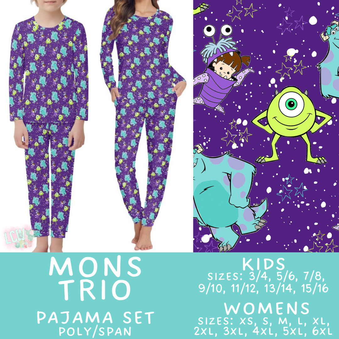Batch #590 - Magical Family Pajamas - Closes 9/18 - ETA mid Nov - Mons Trio Women's & Kid's Pajama Set