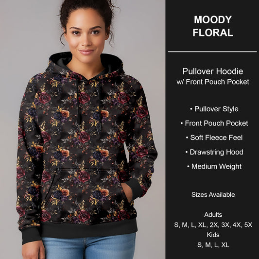 B266 - Preorder Moody Floral Pullover Hoodie (Closes 12/17. ETA late Feb.)