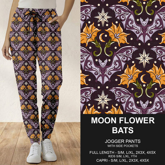 B307 - Preorder Moon Flower Bats Joggers (Closes 8/02. ETA: early Oct.)