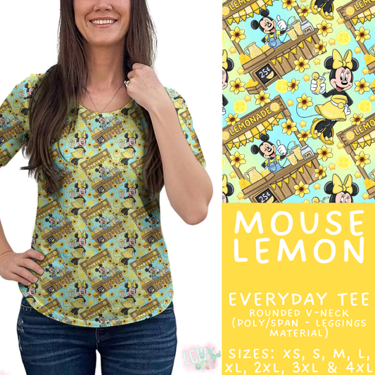 Batch #552 - Magical Faves 22 - Closes 7/6 - ETA early Sept - Mouse Lemon Everyday Tank & Tee