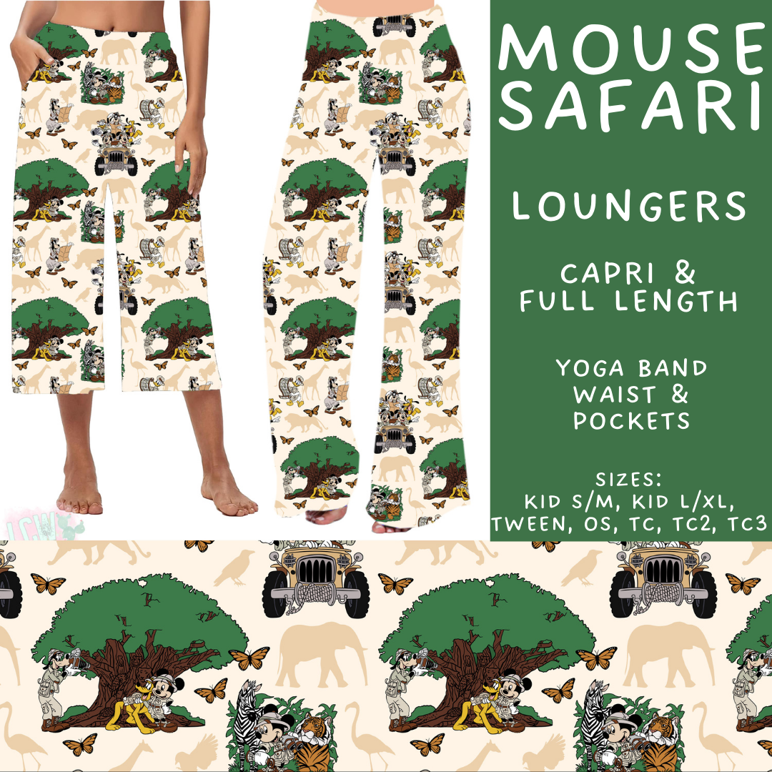 Batch #501 - Magical Faves 18 - Closes 3/7 - ETA early May - Mouse Safari Capri and Full Length Loungers