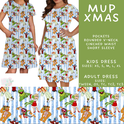 Batch #598 - Magical Character Christmas 2 - Closes 10/14 - ETA early Dec - Mup Xmas Adult & Kids Dresses