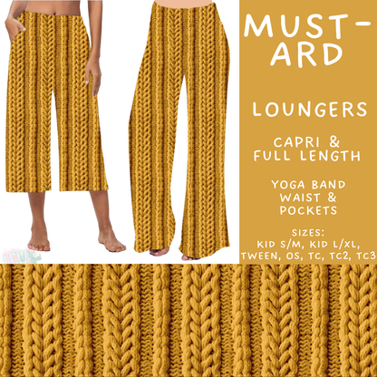 Batch #596 - Sweater Weather - Closes 10/9 - ETA early Dec - Mustard Capri and Full Length Loungers