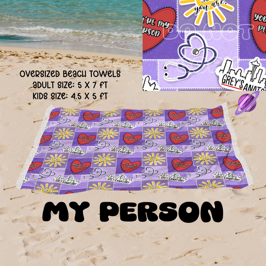 My Person-OVERSIZED BEACH TOWEL 6-PREORDER CLOSING 3/20