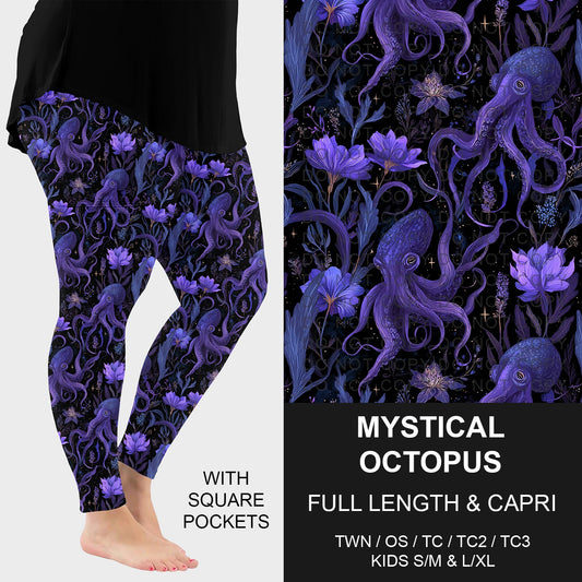 B292 - Preorder Mystical Octopus Leggings w/ Pockets (Closes 5/24. ETA: late July)