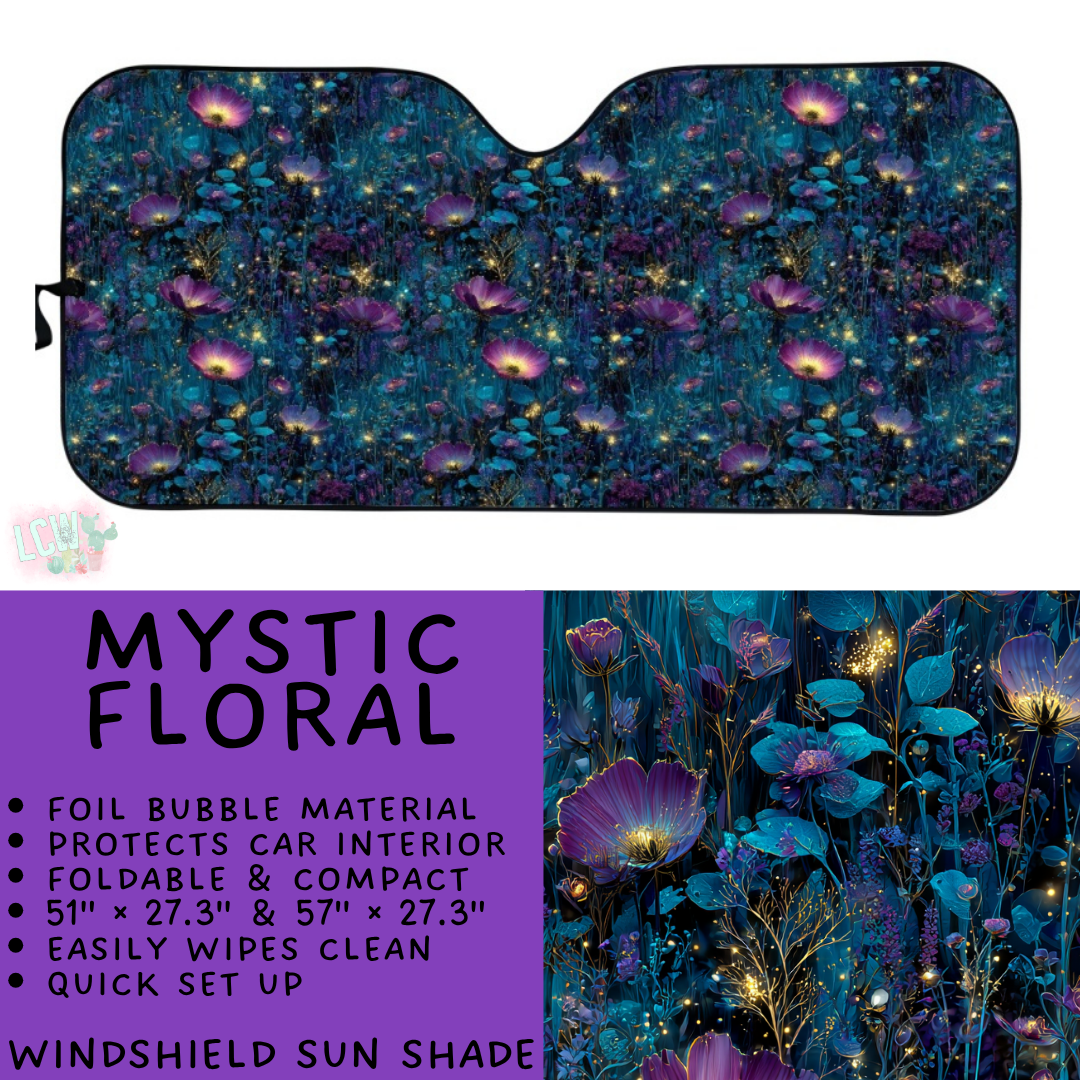 Batch #554 - Car Accessories 3 - Closes 7/10 - ETA early/mid Sept - Mystic Floral Windshield Sun Shade