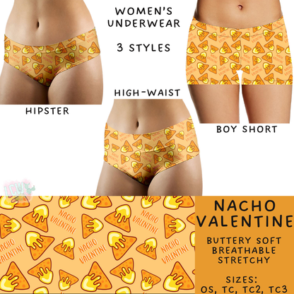 Batch #612 - Valentine's Matching Underwear - Closes 11/11 - ETA mid Jan - Nacho Valentine Women's Underwear
