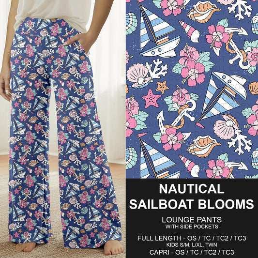 B288 - Preorder Nautical Sailboat Blooms Lounge Pants (Closes 5/03. ETA: early July)