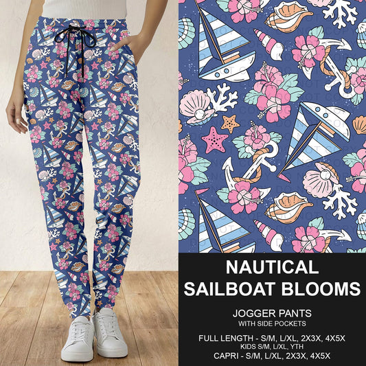 B288 - Preorder Nautical Sailboat Blooms Joggers (Closes 5/03. ETA: early July)