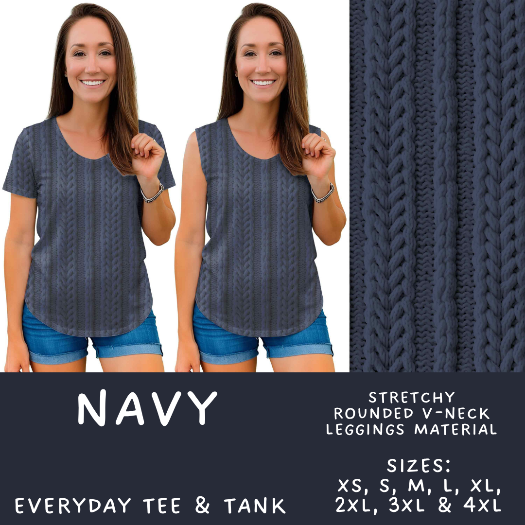 Batch #596 - Sweater Weather - Closes 10/9 - ETA early Dec - Navy Everyday Tank & Tee