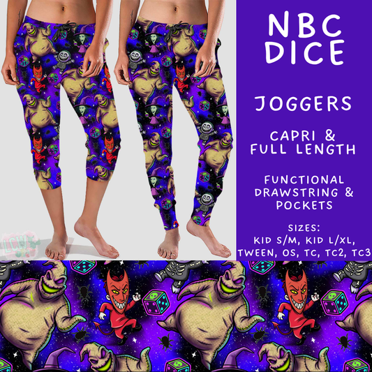 Batch #531 - Cool Characters 15 - Closes 5/18 - ETA late July - NBC Dice Full and Capri Length Joggers