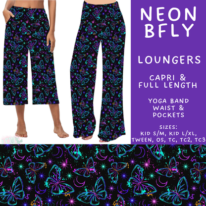 Batch #603 - September Request Run - Closes 10/26 - ETA mid/late Dec - Neon BFly Capri and Full Length Loungers
