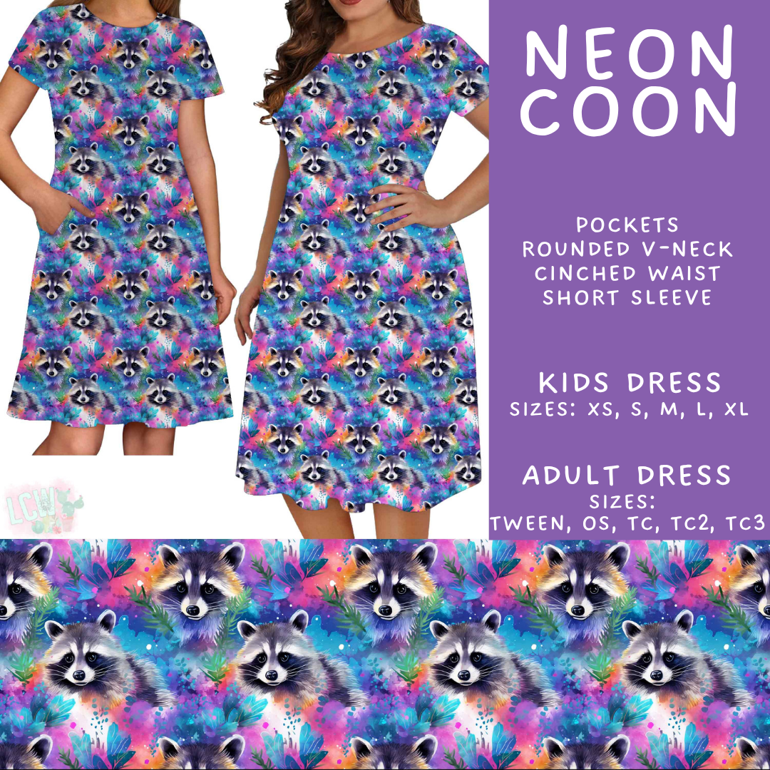 Batch #550 - Fun Run 24 - Closes 7/1 - ETA early Sept - Neon Coon Adult & Kids Dresses