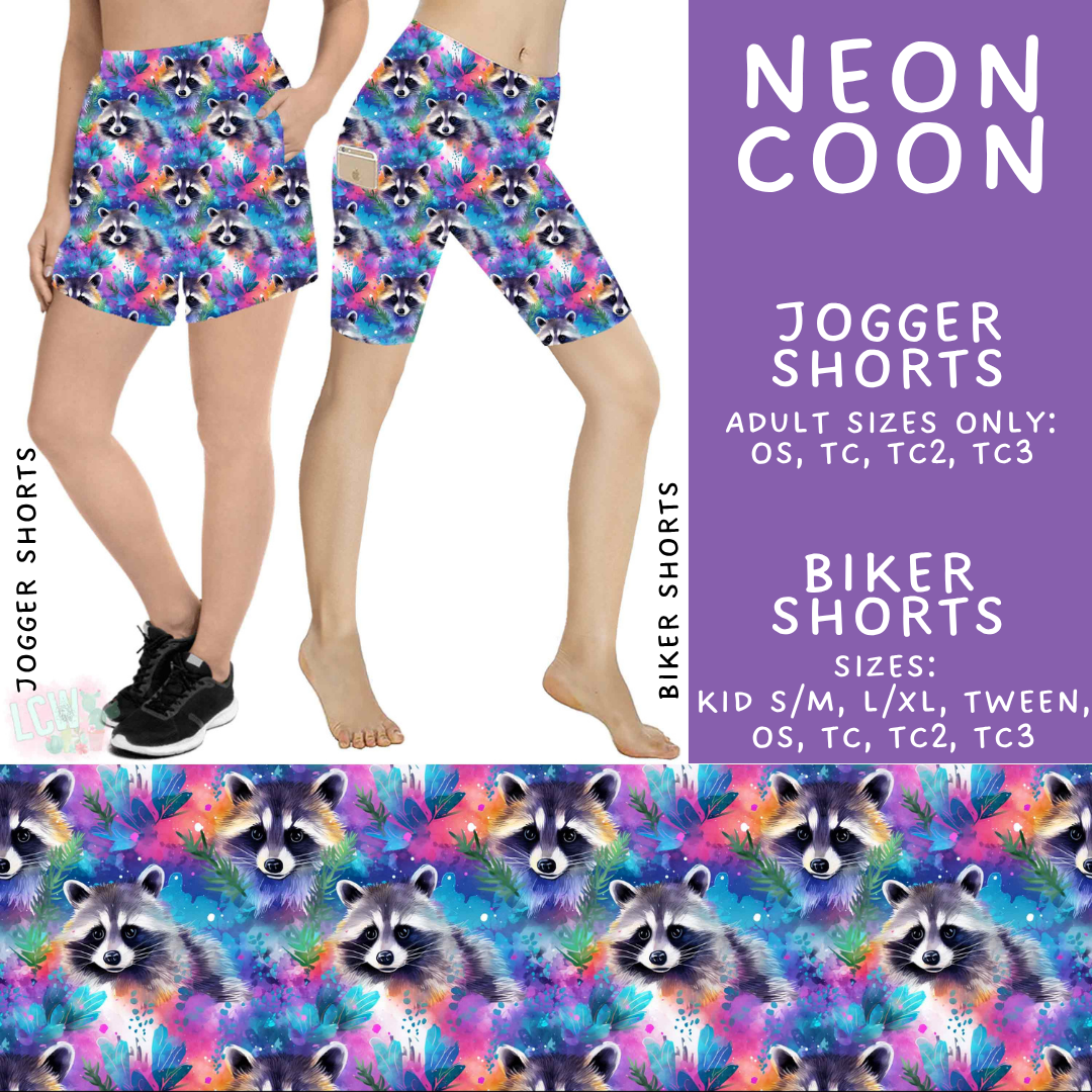 Batch #550 - Fun Run 24 - Closes 7/1 - ETA early Sept - Neon Coon Biker & Jogger Shorts