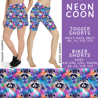 Batch #550 - Fun Run 24 - Closes 7/1 - ETA early Sept - Neon Coon Biker & Jogger Shorts