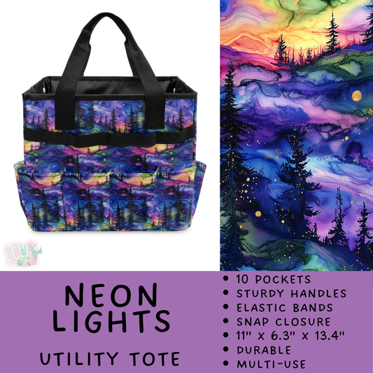 Batch #549 - Utility Tote 2 - Closes 6/29 - ETA late August - Neon Lights Utility Tote