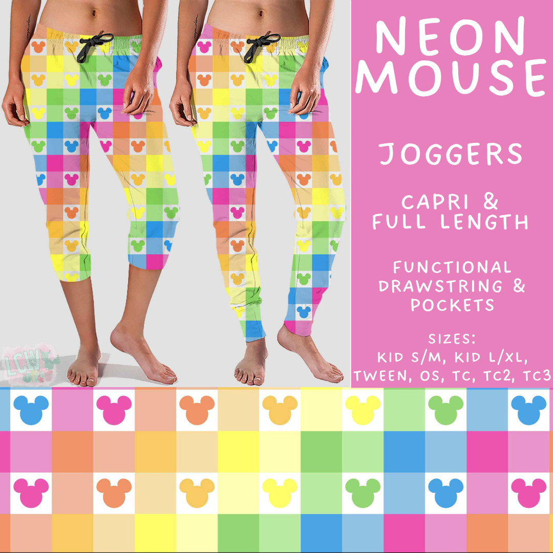 Batch #541 - Magical Faves 21 - Closes 6/10 - ETA mid August - Neon Mouse Full and Capri Length Joggers