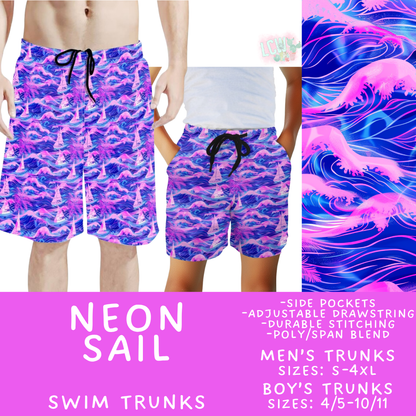 Batch #543 - Pool Party 2 - Closes 6/15 - ETA early/mid August - Neon Sail Boys' & Men's Swim Trunks