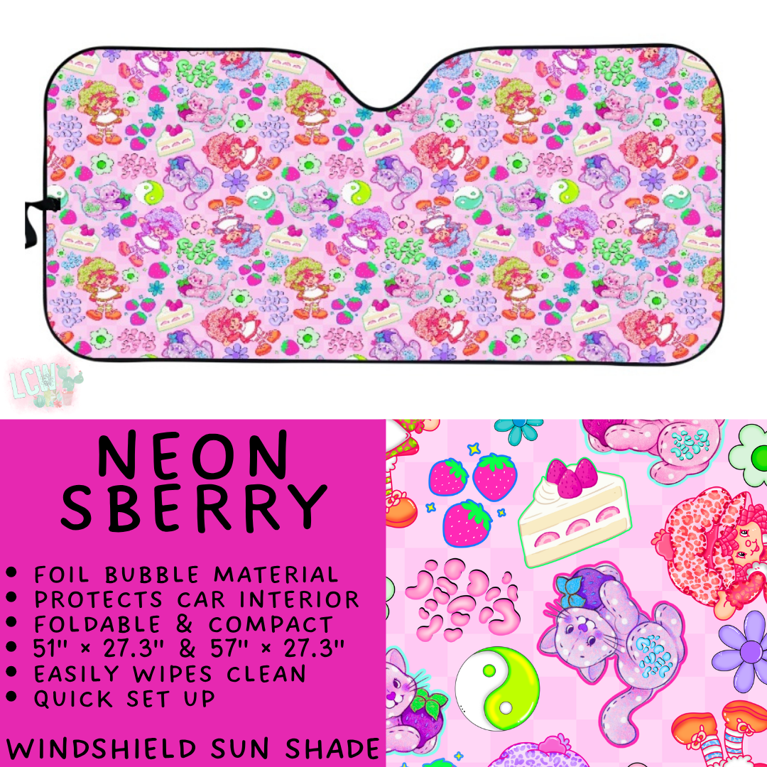 Batch #554 - Car Accessories 3 - Closes 7/10 - ETA early/mid Sept - Neon SBerry Windshield Sun Shade