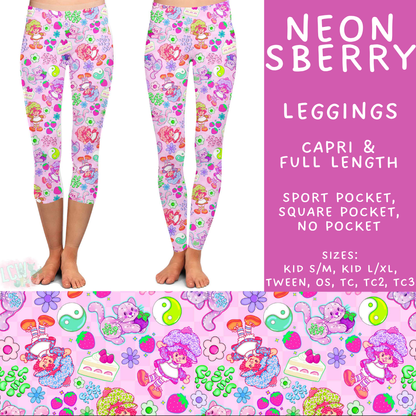 Batch #555 - Cool Characters 7 - Closes 7/13 - ETA mid Sept - Neon SBerry Full and Capri Length Leggings