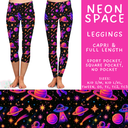 Batch #550 - Fun Run 24 - Closes 7/1 - ETA early Sept - Neon Space Full and Capri Length Leggings