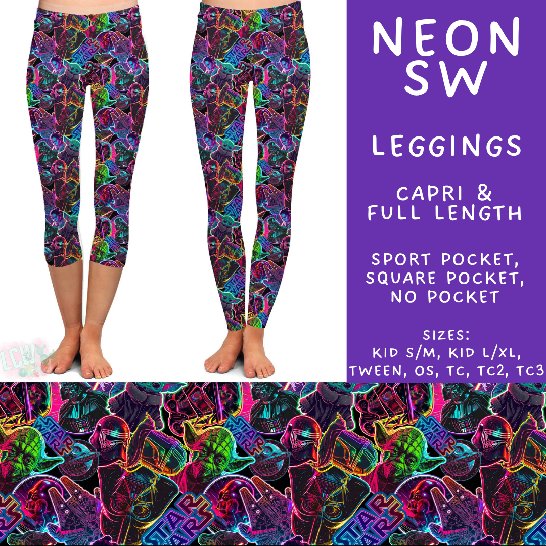 Batch #603 - September Request Run - Closes 10/26 - ETA mid/late Dec - Neon SW Full and Capri Length Leggings