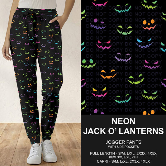 B297 - Preorder Neon Jack-O'-Lanterns Joggers (Closes 6/28. ETA: early Sept.)