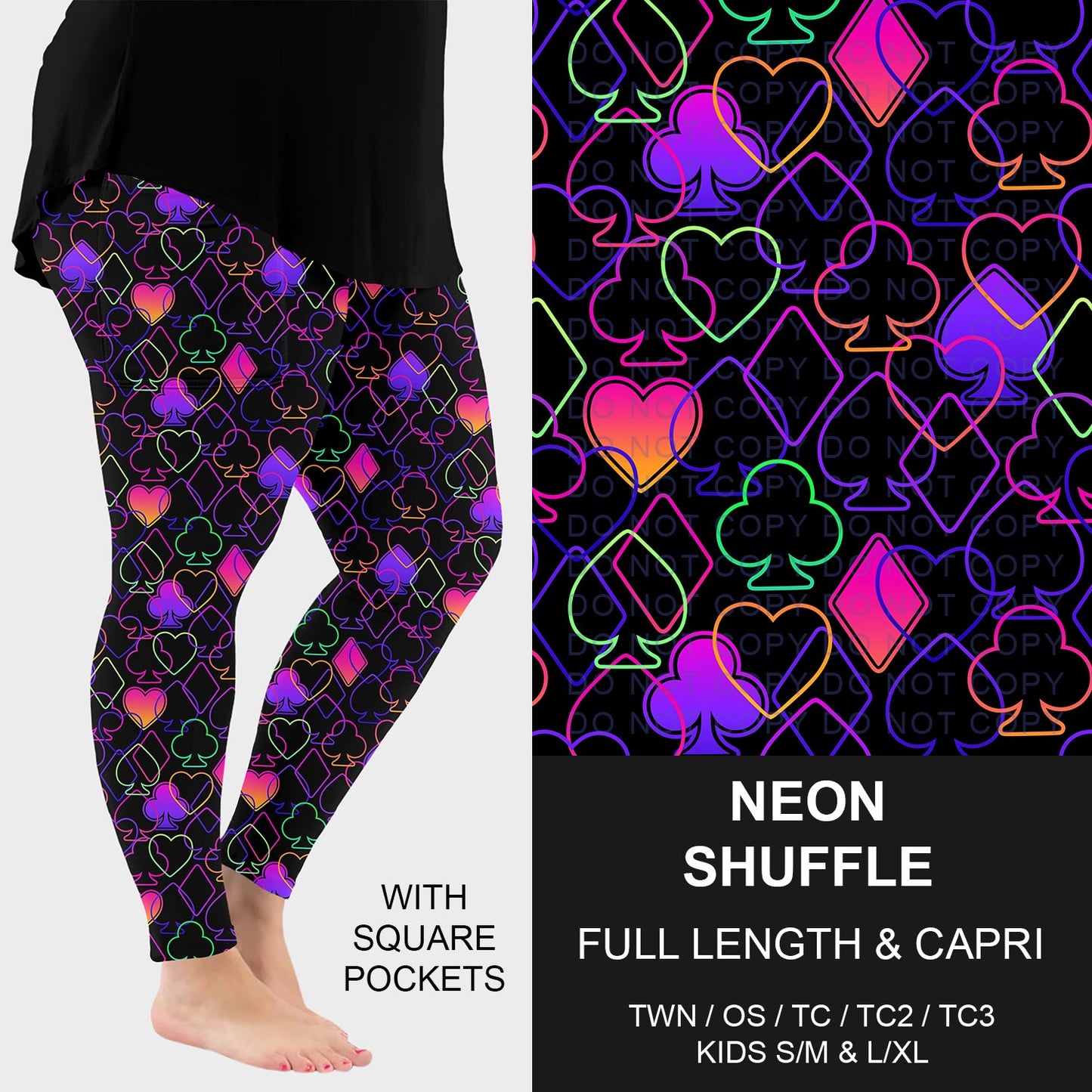 B298 - Preorder Neon Shuffle Leggings w/ Pockets (Closes 7/05. ETA: early Sept.)