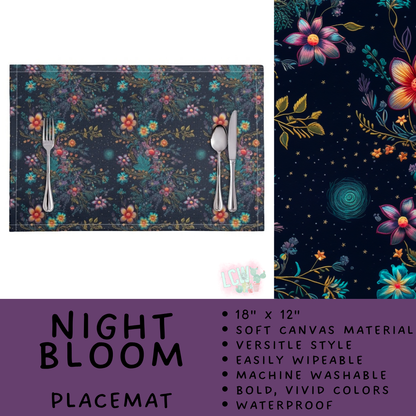 Batch #602 - Table Runners & Placemats - Closes 10/23 - ETA mid Dec - Night Bloom Placemat
