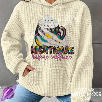 NIGHTMARE CAFFEINE - CUSTOM WAFFLE HOODIES PREORDER CLOSING 9/30