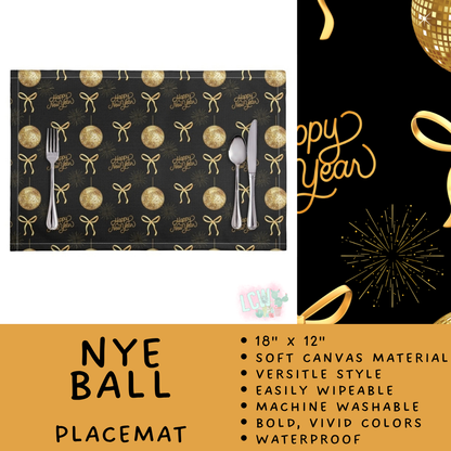 Batch #602 - Table Runners & Placemats - Closes 10/23 - ETA mid Dec - NYE Ball Placemat