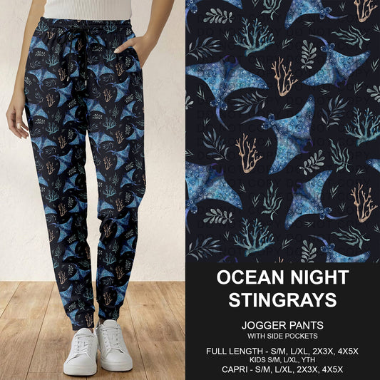 B288 - Preorder Ocean Night Stingrays Joggers (Closes 5/03. ETA: early July)