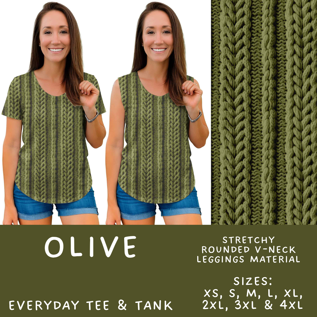 Batch #596 - Sweater Weather - Closes 10/9 - ETA early Dec - Olive Everyday Tank & Tee