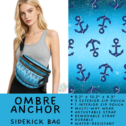 Batch #604 - Sidekick Bag 3 - Closes 10/26 - ETA mid/late Dec - Ombre Anchor Sidekick Bag