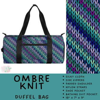 Batch #609 - Travel Collection 2 - Closes 11/6 - ETA early Jan - Ombre Knit Duffel Bag