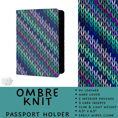 Batch #609 - Travel Collection 2 - Closes 11/6 - ETA early Jan - Ombre Knit Passport Holder