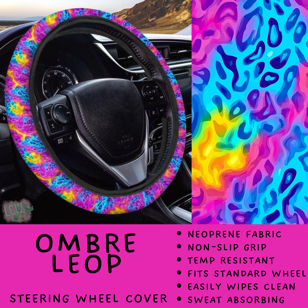 Batch #554 - Car Accessories 3 - Closes 7/10 - ETA early/mid Sept - Ombre Leop Steering Wheel Cover
