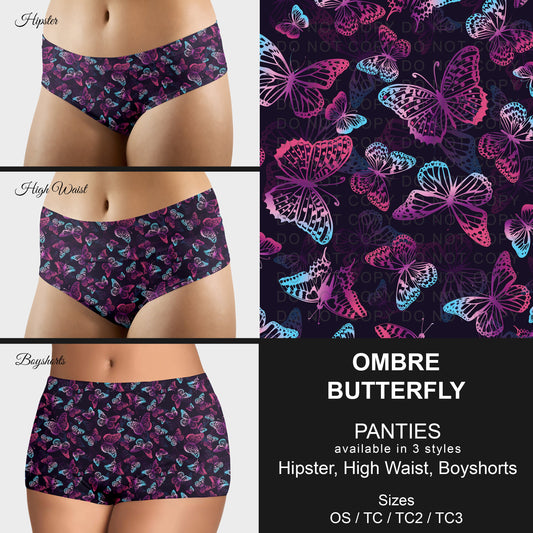 B306 - Preorder Ombre Butterfly Panties (Closes 8/07. ETA mid October)