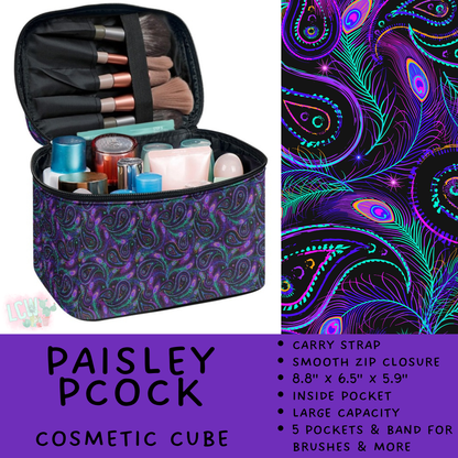 Batch #559 - Cosmetic Cube Collection - Closes 7/22- ETA late Sept - Paisley PCock Cosmetic Cube